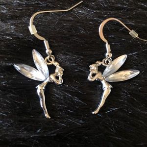 Vintage Sterling Silver Fairy Earrings